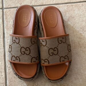 Faux Gucci Brown Women's Sandals